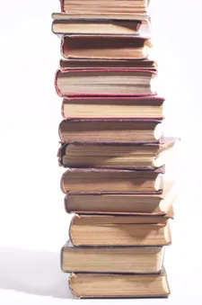 Large stack of books